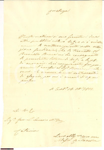 Manoscritto, lettera originale 1833 CATANIA Vendite proprietÃ  Baroni della BRUCA 1