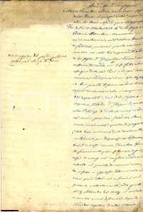 Manoscritto, lettera originale 1850 PETRITOLI (AP) giusta dote per Vittoria Tornaboni 1