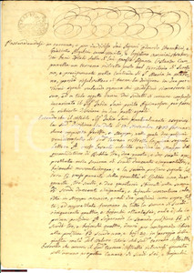 Documento originale, autentico 1834 SACROFANO (RM) divisione podere dote CAMPANELLA 1