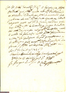 Documento originale, autentico 1736 localitÃ  CASINO (FI) cessione del prato Galantini 1