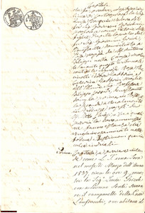 Documento originale, autentico 1844 PISA Luisa GRICCHI spia il marito dalla serratura 1