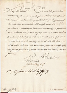 Documento originale, autentico 1816 ROMA Debito rimesso alla vedova Chiara DE SANCTIS 1