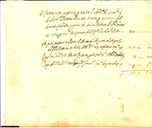 Manoscritto, lettera originale 1629 L'AQUILA Ducati versati al rettore di SAN GIOVANNI 1