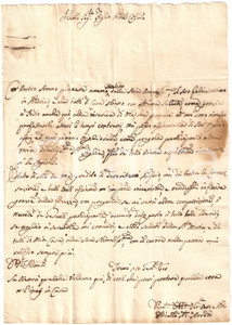 Autografo originale 1768 TREVI PG Niccolò Adriano ARREDI in guarigione dalla malattia AUTOGRAFO 1