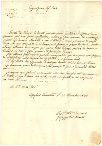 Manoscritto, lettera originale 1713 ROMA Francesco Antonio CRUCIANI a Ferdinando SILVAGNI su conti BARIGIANI 1