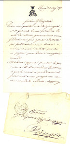 Autografo originale 1878 ROMA Giovane conte SERVANZI COLLIO raccomanda un amico Lettera 1