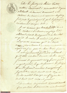 Documento originale, autentico 1810 MONCONTOUR France Mezzadria Pierre OLLITRANT 1