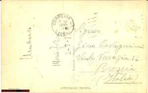 Cartolina originale da collezione 1950 Lisbona,  Umberto II di Savoia Cartolina con AUTOGRAFO 1