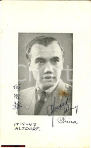 Autografo originale 1947 Altdorf Autografo Howard Wing su fotografia 1