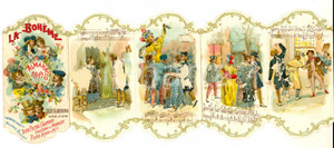 Materiale pubblicitario d’epoca 1899 MILANO BOVISA Pietro CALAMARI Saponi  Almanacco LA BOHEME DANNEGGIATO 1