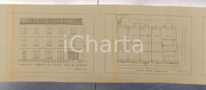 Mappa, planimetria storica 1940 ca CASTEGGIO (PV) Via EMILIA Progetto per innalzamento di un fabbricato 1 Mappa, planimetria storica 1940 ca CASTEGGIO (PV) Via EMILIA Progetto per innalzamento di un fabbricato 1