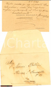 Oggetto da collezione cartaceo 1923 PADOVA Biglietto visita Maria BOAGA Dattilografa 1