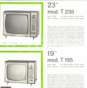 Materiale pubblicitario d’epoca 1963 COMO Televisori PYE serie Tamigi Londra Manchester 1