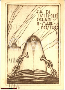 Cartolina originale da collezione 1940 Regia Accademia Navale, propaganda Marina 1