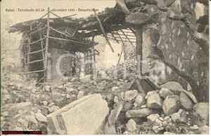 Cartolina originale da collezione 1908 Palmi RC immagine di devastazione terremoto Cartolina postale 1