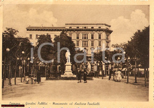 Cartolina originale da collezione 1942 CREMONA Monumento ad Amilcare PONCHIELLI animata 1