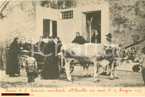 Cartolina originale da collezione 1910 PADOVA Sacra rappresentazione arrivo Sant'Antonio 1