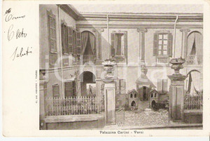 Cartolina originale da collezione 1904 VARZI PV Palazzina CARLINI Animata FP VG 1