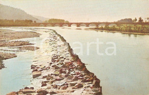 Cartolina originale da collezione 1925 CHIVASSO (TO) Diga sul PO e canale CAVOUR FP NV 1