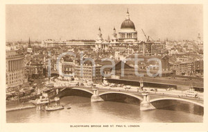 Cartolina originale da collezione 1925 LONDRA cartolina BLACKFRIARS BRIDGE FP NV animata 1