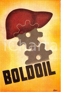Cartolina originale da collezione 1949 MILANO Ist. Biochimico FONTANELLA Farmaco BOLDOIL 1