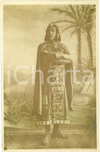 Cartolina originale da collezione 1920 ca SACERDOTE EGIZIO Personaggio in costume FP NV 1