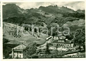 Cartolina originale da collezione 1941 RECOARO TERME Regie fonti centrali e albergo LELIA 1