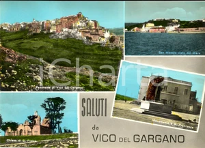 Cartolina originale da collezione 1963 VICO DEL GARGANO FG Vedutine e SAN MENAIO FG VG 1