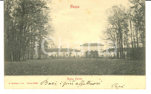 Cartolina originale da collezione 1902 MONZA Veduta del Regio Parco Cartolina FP VG 1