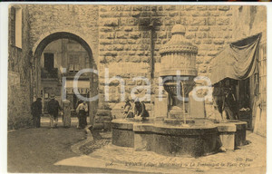 Cartolina originale da collezione 1910ca VENCE F La Fontaine et la Place Peyra FP VG cartolina BELLA ANIMAZIONE 1