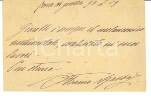 Cartolina originale da collezione 1919 ZONA DI GUERRA Ernesto GIACOBBI Ã¨ un sentimentale Autog. Ottorino AJASSA 1