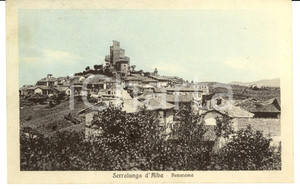 Cartolina originale da collezione 1931 SERRALUNGA D ALBA CN Panorama Cartolina FP VG 1