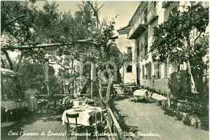 Cartolina originale da collezione 1955 ca CAVI DI LAVAGNA GE Pensione ristorante VILLA PARADISO Cartolina FG NV 1
