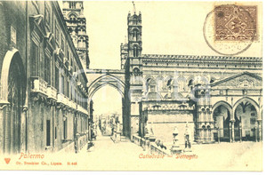 Cartolina originale da collezione 1900 ca PALERMO CATTEDRALE - Dettaglio *Cartolina FP NV 1