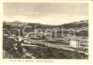 Cartolina originale da collezione 1950 ca PIAN DI SETTA DI GRIZZANA BO Stazione ferroviaria Postcard FG NV 1