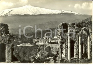 Cartolina originale da collezione 1960 TAORMINA (ME) Hotel S.Domenico, Etna da teatro Greco *Cartolina FG VG 1