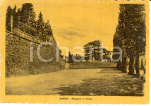 Cartolina originale da collezione 1940 ca BARGA LU Scorcio del piazzale DEL FOSSO Cartolina FG VG 1