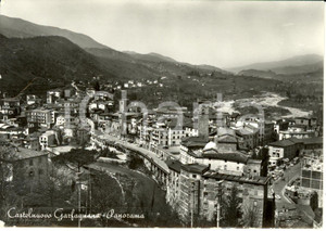 Cartolina originale da collezione 1955 CASTELNUOVO GARFAGNANA LU Scorcio panoramico con ROCCA ARIOSTESCA FG VG 1