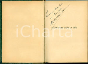 Libro, pubblicazione d'epoca 1926 Octave HOMBERG Financier dans la citÃ© Dedica AUTOGRAFA a Paul BAUDOIN 1