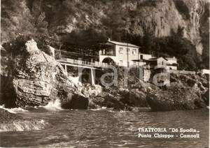 Cartolina originale da collezione 1963 CAMOGLI GE Punta Chiappa Trattoria DO SPADIN Cartolina FG VG 1