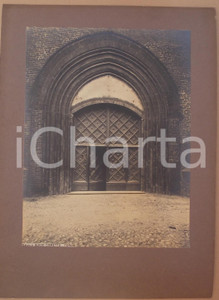 Fotografia d epoca originale 1940 ca CHIERI TO Portale chiesa di SAN DOMENICO Foto ed. Guido COMETTO 1