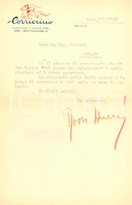 Autografo originale 1948 MILANO CORRIERINO Anna Vittoria ROSSI accetta novelle Marius MINIATI AUTOGR 1