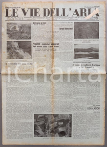 Giornale, rivista storica 1935 LE VIE DELL ARIA Proiettili esplosivi abissini uccidono Dalmazio BIRAGO 1