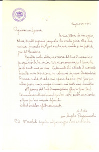 Manoscritto, lettera originale 1942 VENEGONO (VA) Seminarista Angelo BERGAMASCHI a metÃ  vocazione *Lettera 1