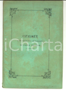 Libro, pubblicazione d'epoca 1874 ROMA Banca MACBEAN Catalogue d'une collection de tableaux Ã©cole italienne 1