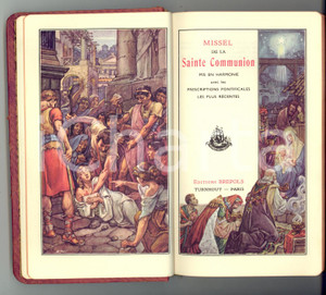 Libro, pubblicazione d'epoca 1957 PARIS Missel de la SAINTE COMMUNION *Ed. BREPOLS Illustrato 1