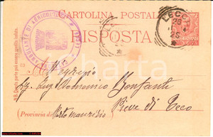 Oggetto da collezione cartaceo 1904 LECCEper PIEVE TECO consigli circa piantumazioni 1