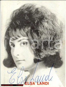 Autografo originale 1965 ELSA LANDI cartolina pubblicitaria con AUTOGRAFO 1