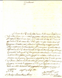 Documento originale, autentico 1783 ALESSANDRIA Antonio CACCIA ROMENTINO sul valore di un fondo alluvionabile 1