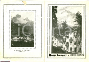 Materiale pubblicitario d’epoca 1940 ca. SAN MARTINO DI CASTROZZA (TN) Hotel COLFOSCO 1